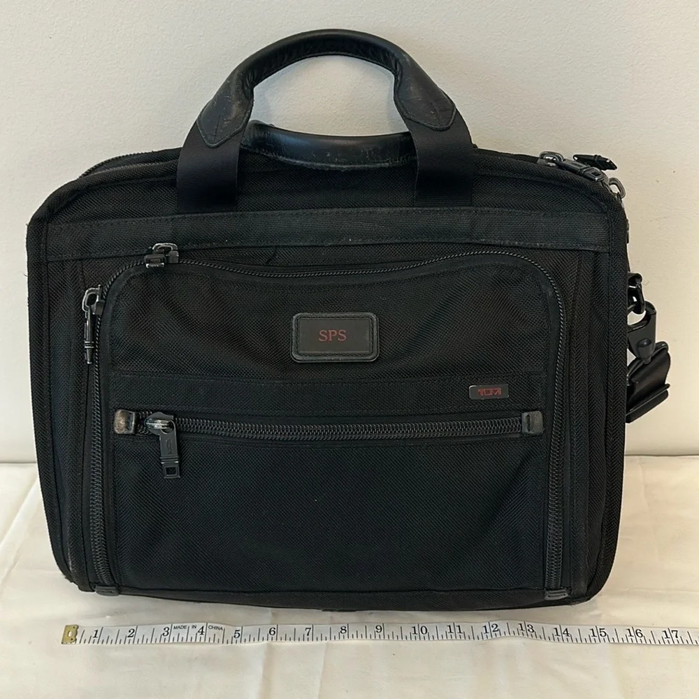 Tumi Alpha Ballistic Expandable Business Laptop Briefcase & Travel Pouch